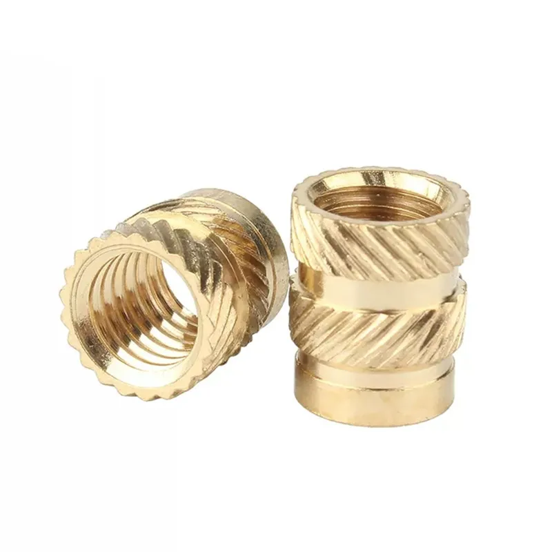 M2/M2.5/M3/M4/M5/M6/M8 Brass Insert Nut Insertos Knurling Copper Knukles Nuts Heat Straight Threaded Knurled Inserti DIN16903