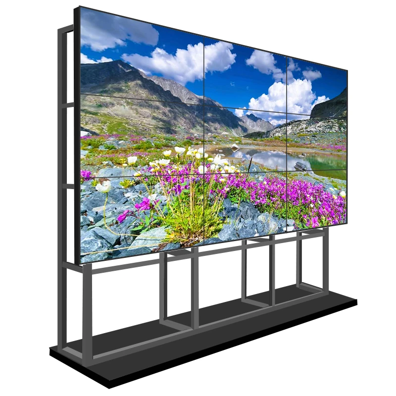 Custom Ultra Narrow Bezel wall mount videowall system 55inch lcd video wall with video wall monitor tiled4x4 lcd video wal