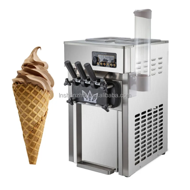 New Design Serve Small Soft Ice Cream Machine 3 Flavor for Wholesales