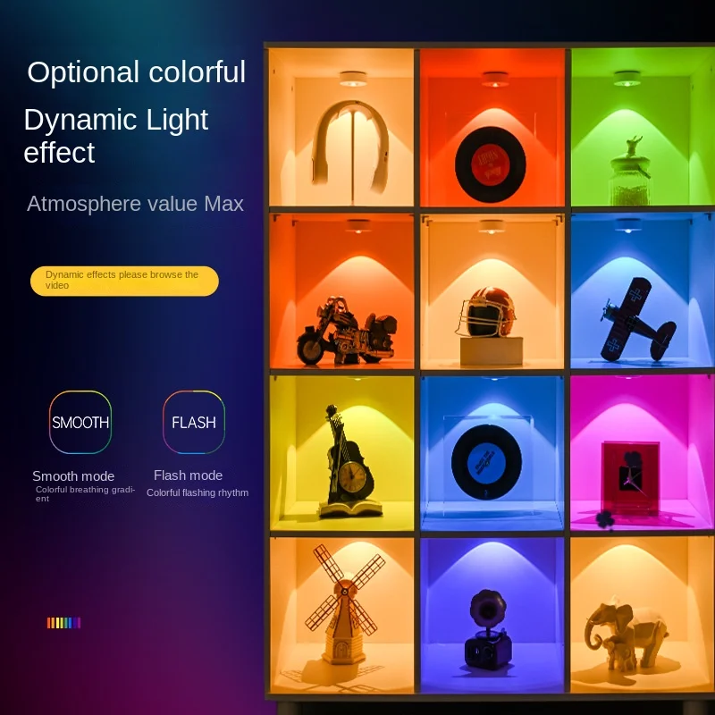 Умный домашний RGB светодиодный шкаф для хоккея с дистанционным управлением Магнитная подвеска USB-шкаф зарядки винный