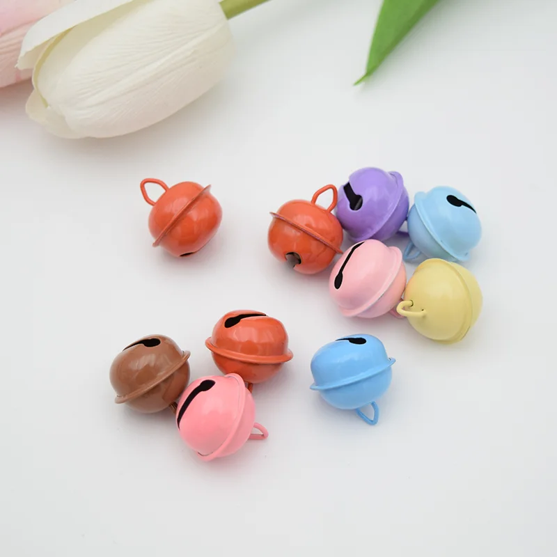 13MM 25MM 30MM Red Yellow Blue Green Small Hanging Metal Jingle Bells For Crafts Decoration