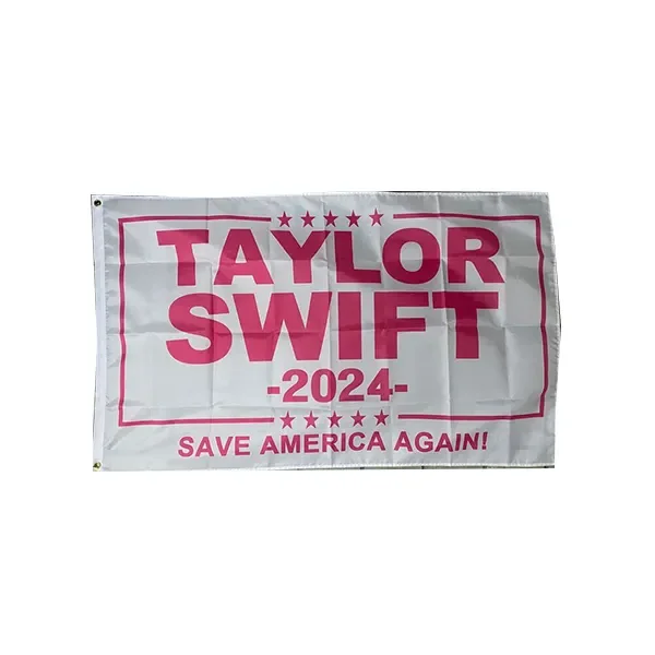 2024 American Vote Flag Pink Musician Flags for Room College Dorm Bedroom Wall Tapestry Decor Funny Party Banner