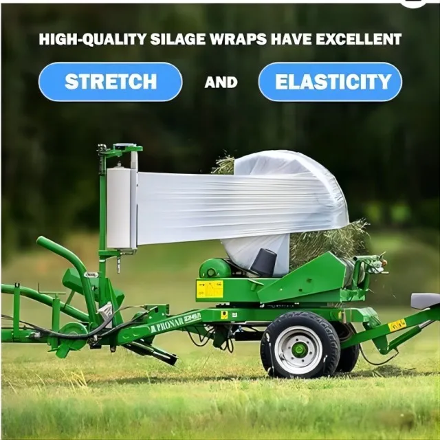 Agro stretch for hay plastic 750mm 2300m net wrap replacement 750mm1500m25mic blown round bale film