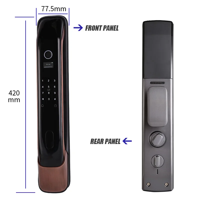 
New Design Smart Lock Work With Tuya Unlock With Fingerprint Password Key Cards APP Support Temporary Password 