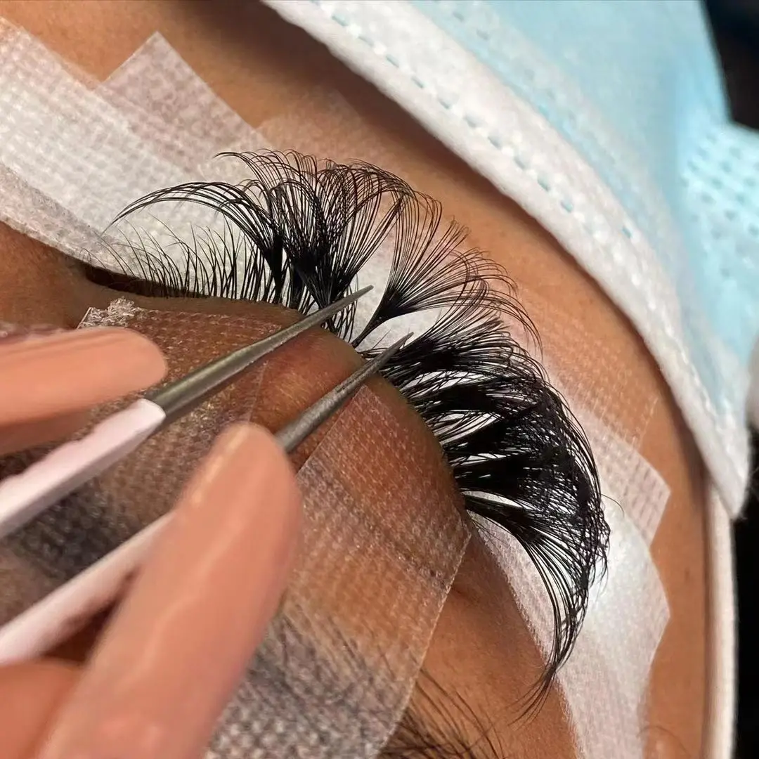 Abonnie 0.03 0.05 0.07mm Easy Fanning Lashes Cc Dd c d Easy Fan Lash Tray 8-25mm Lash Extension Easy Fan