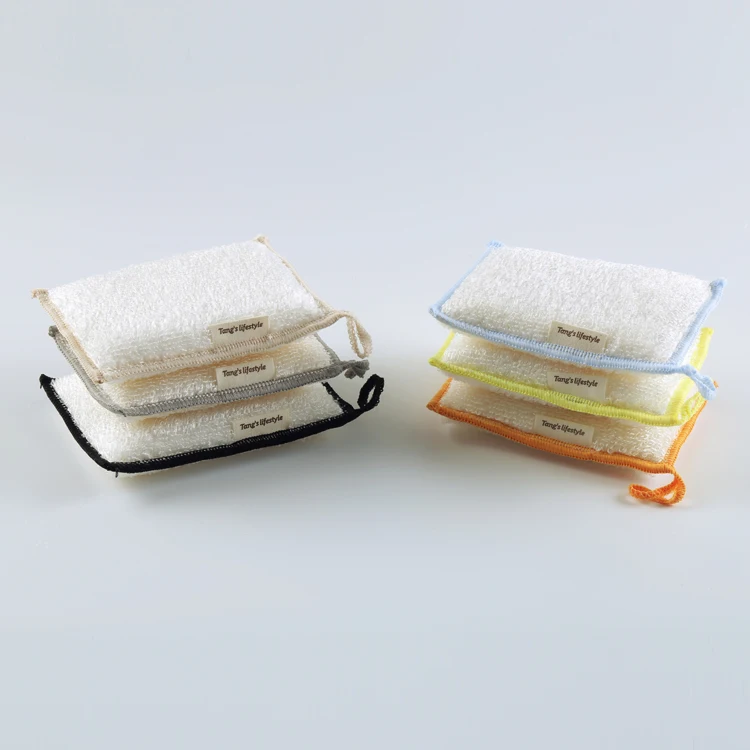Good Dish Washing Cleaning Sponge Bamboo Fiber  Washing Dishes Sponge