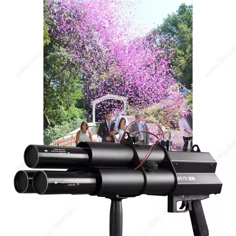 Hand hold Electric confetti shooter rechargeable 3 heads shots Confetti party popper Gun Machine confetti gun