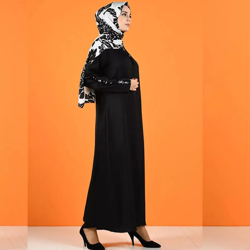 Beautiful muslim abaya islamic clothing long islamic dress for ladies iraq turkish abaya women muslim dress with zipper