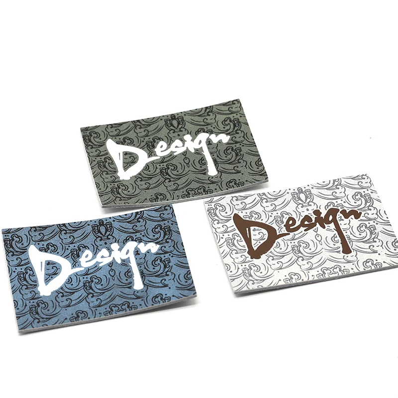 20 Years Custom LOGO Hat PU Patch Soft Debossed Stamp Foldable Leather Label For Clothing Handbags Jeans Garment