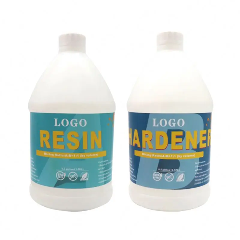 Crystal Clear Art Resin Coating 100% Solid Two Component Epoxy Resin for Bar Tops Tabletops Countertops