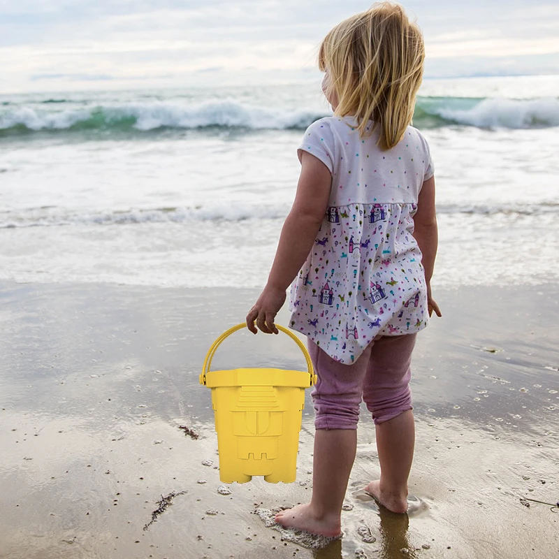 Wholesale BPA FREE Portable Silicone Sand Bucket Toys, Customized Silicone Beach Toys,Silicone Bucket Pail and Spade sets