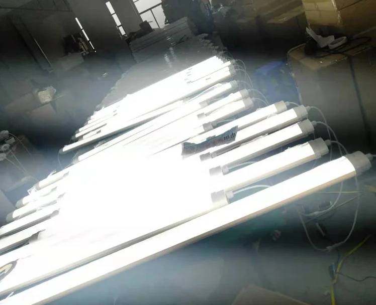 Водонепроницаемая Светодиодная трубчатая линейная арматура 1200 мм Тройная промышленная осветительная 36 Вт светодиодные лампы с тройной