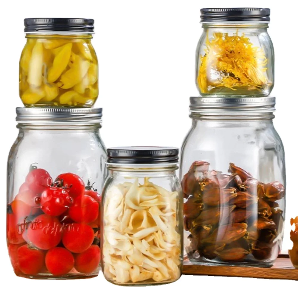 16 oz 32oz wide mouth overnight oats 64oz 1oz custom personalized 2oz 50ml glass square mason jar