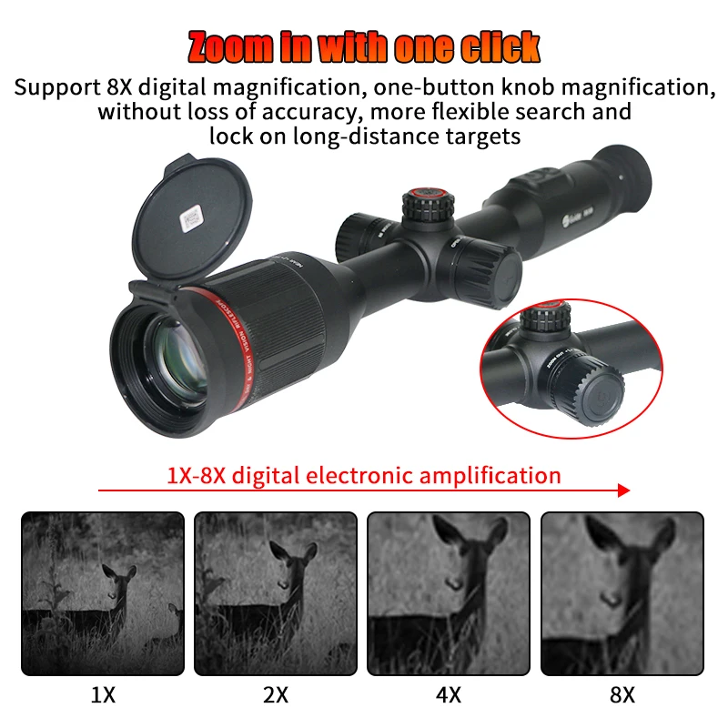 Guide DU50 New Hunting Thermal Imaging External Screen Thermal Monocular Scope for Optical Night Sight Observation Searching