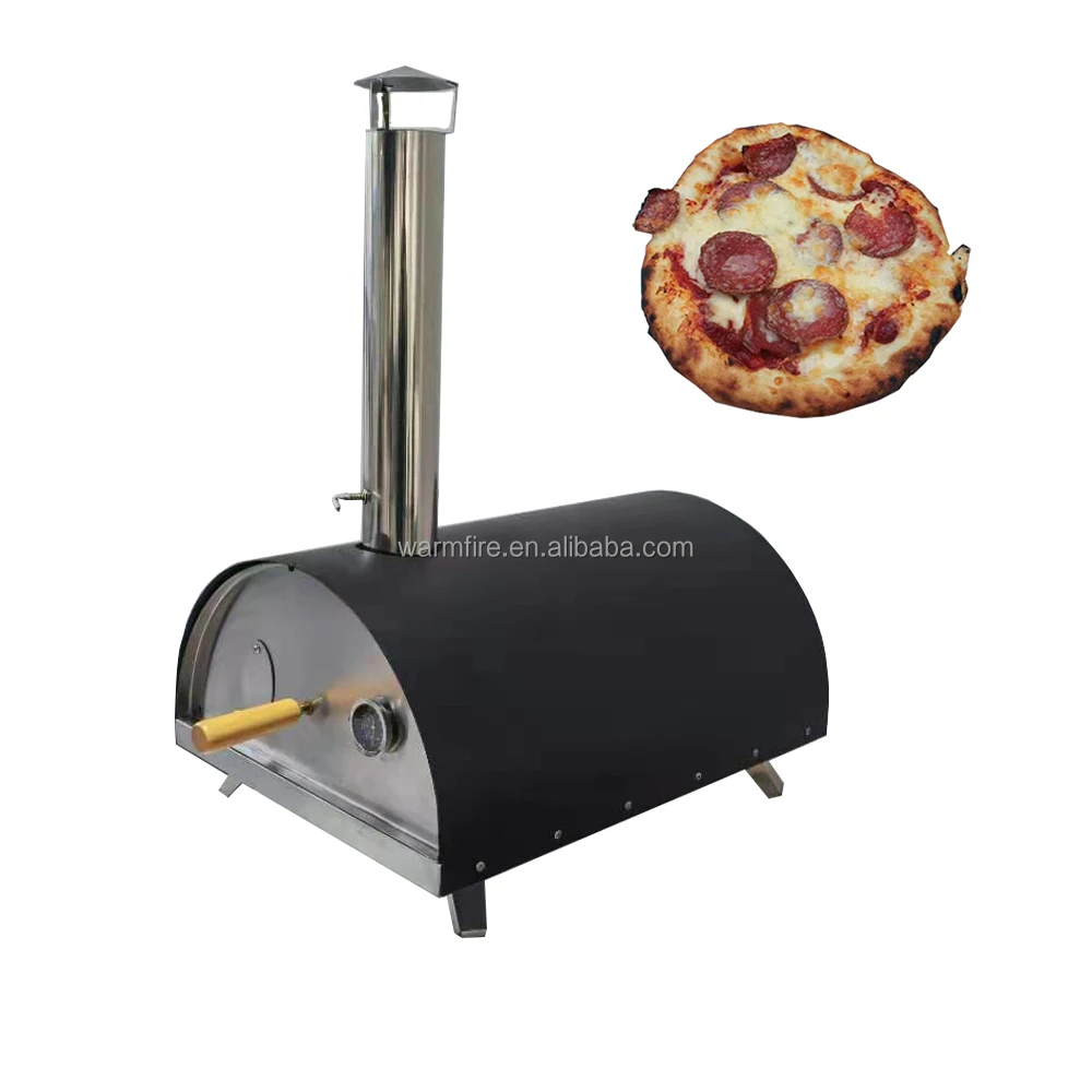 Warmfire Hot Sale Portable Mini Pellet Charcoal Grills Wood Pizza Oven,outdoor Single Free Spare Parts Fired BBQ Pizza Ovens 3kw