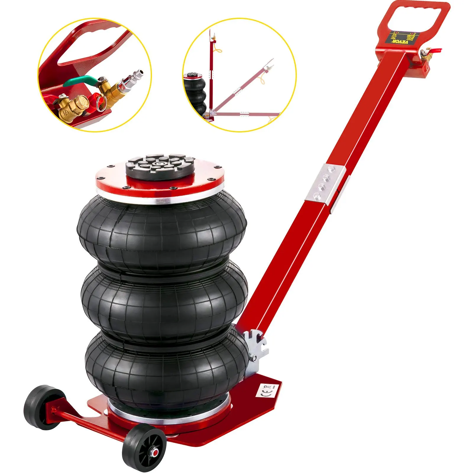 DAIXI Pneumatic Jack Quick Lift 3T, Car Repair Jacks and Floor Jacks, Folding Rod Fast Lifting, Quick Car Lifting Jack