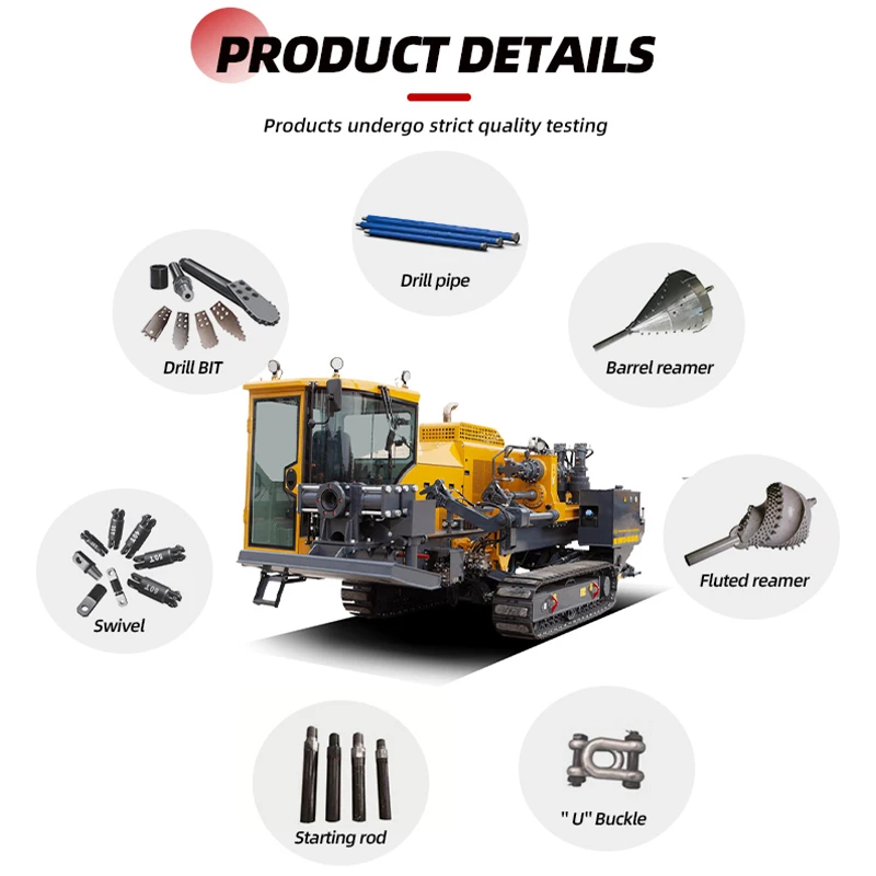 450KN Chinese Brand Hengwang New Horizontal Directional Drilling Rig HDD HWF460 with Cummins Engine