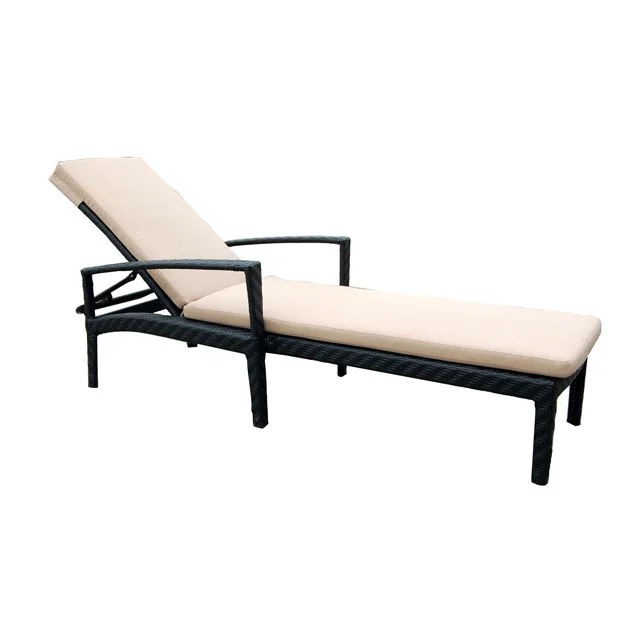 High quality leisure outdoor rattan poolside sun lounger furniture