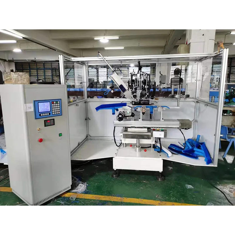 Brush machine for broom