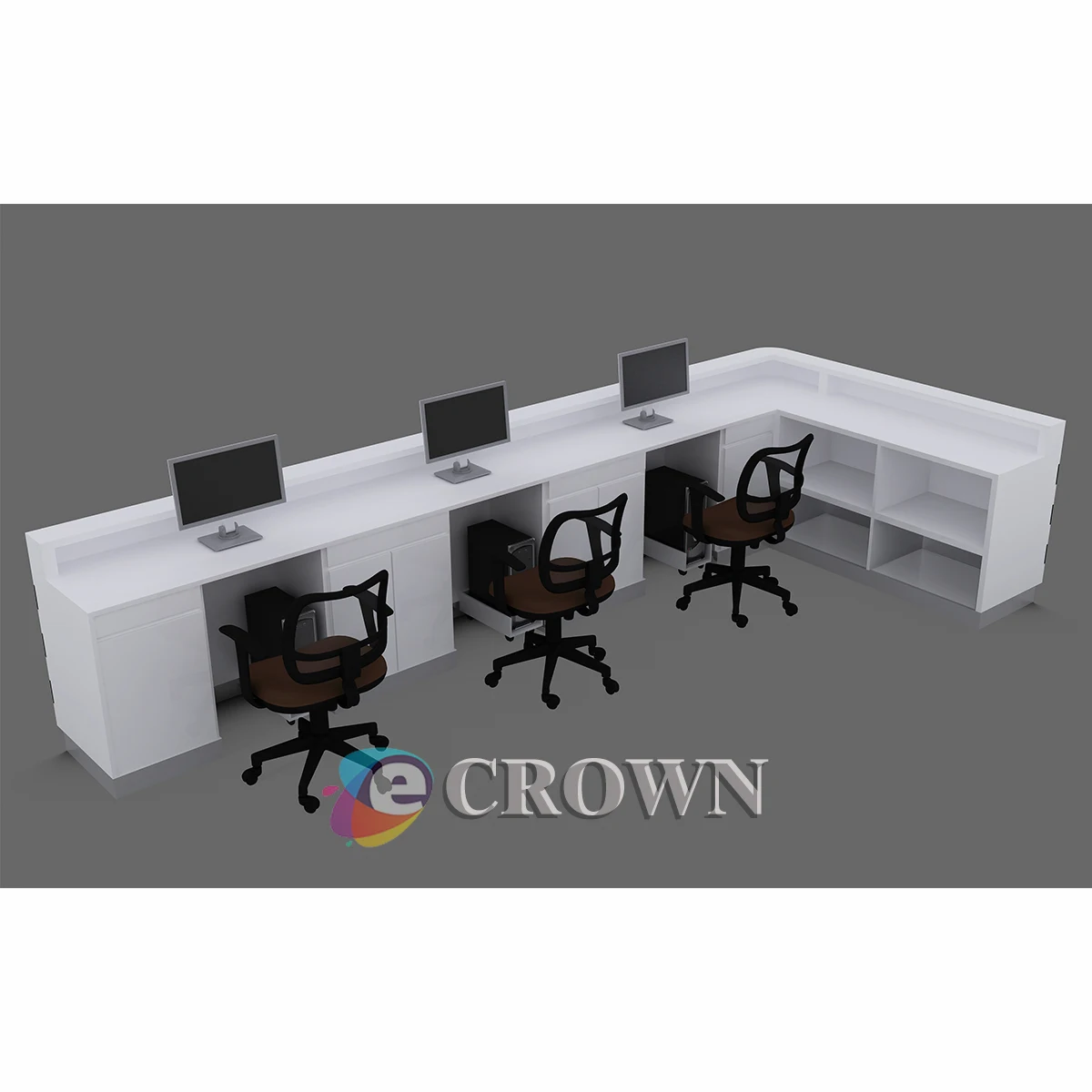 Vintage Information Desk Interior Checkstand showcase Display Front Original ODM