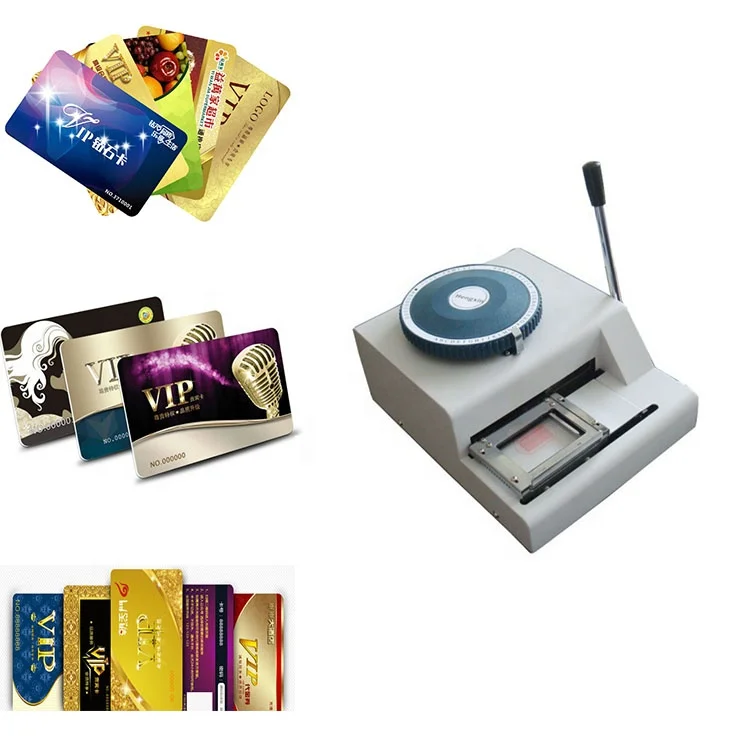 Manual Operated Card Embossing Machine Bankcard Membership Business Card Embossing Machine Metal ID Card Maker Machine Embosser