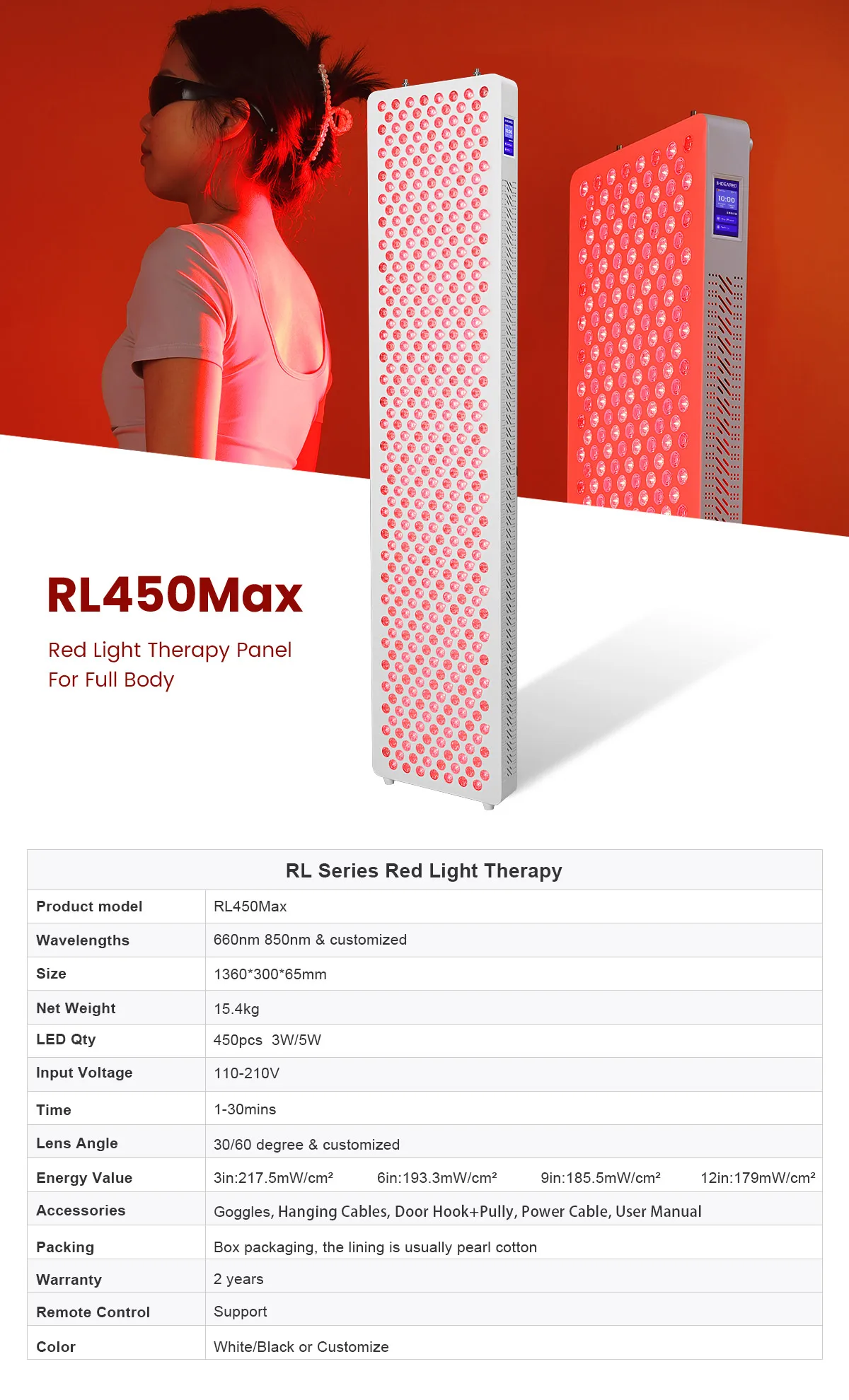 shenzhen led light therapy 630nm 660nm 820nm 850nm red light therapy panels full body red light pdt machine