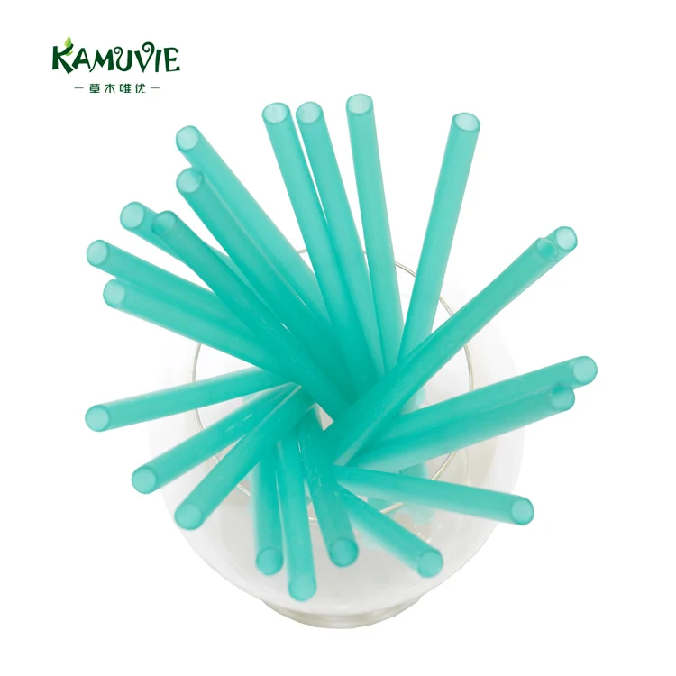 Kamuvie Grade C 8mm*200mm Customized product Used for drinking milkshake smoothies and cocktail colorful Rice Straw
