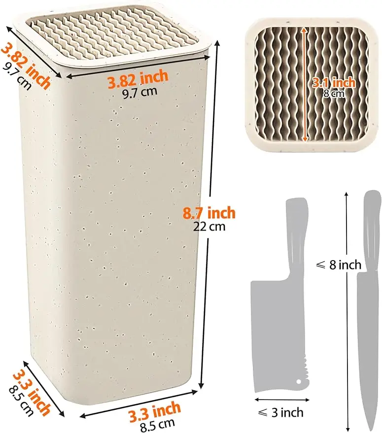 PP Knife Rack Universal Kitchen Knife Rack Kitchen Household Multifunctional Knife Storage and Placement Rack