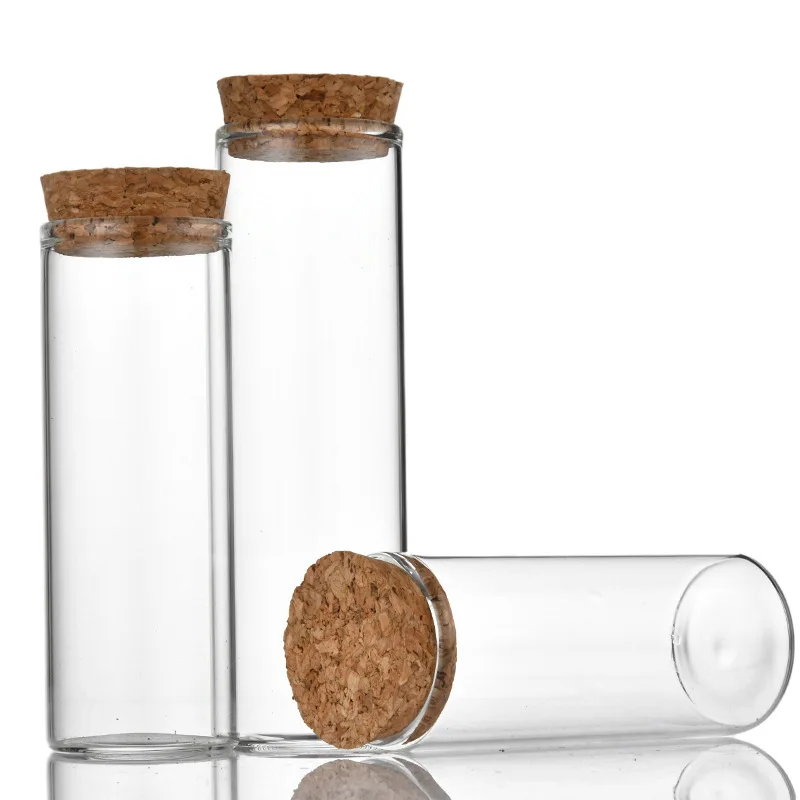 37mm Straight mouth cork glass bottle rose sub-bottling flat mouth test tube bottle agarwood bottle