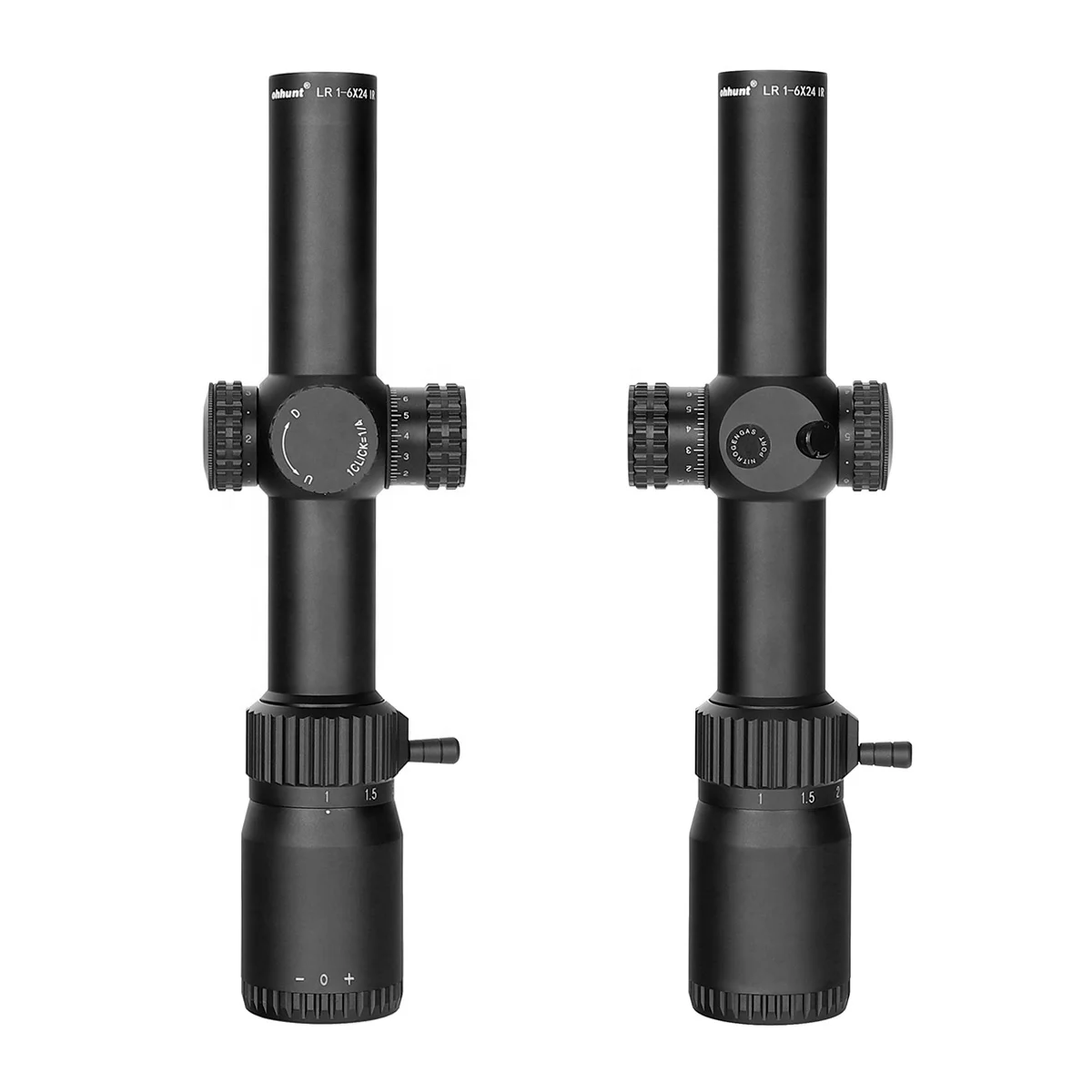 ohhunt LR 1-6x24 IR Glass Etched Reticle Optical Sight With Red Illumination For Hunting.