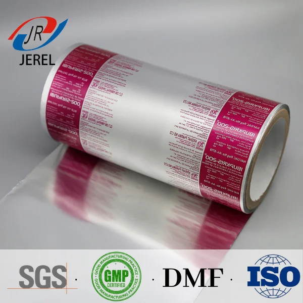 JEREL PVC heat seal lacquer medical blister packaging film roll Pharmaceutical PTP aluminum foil