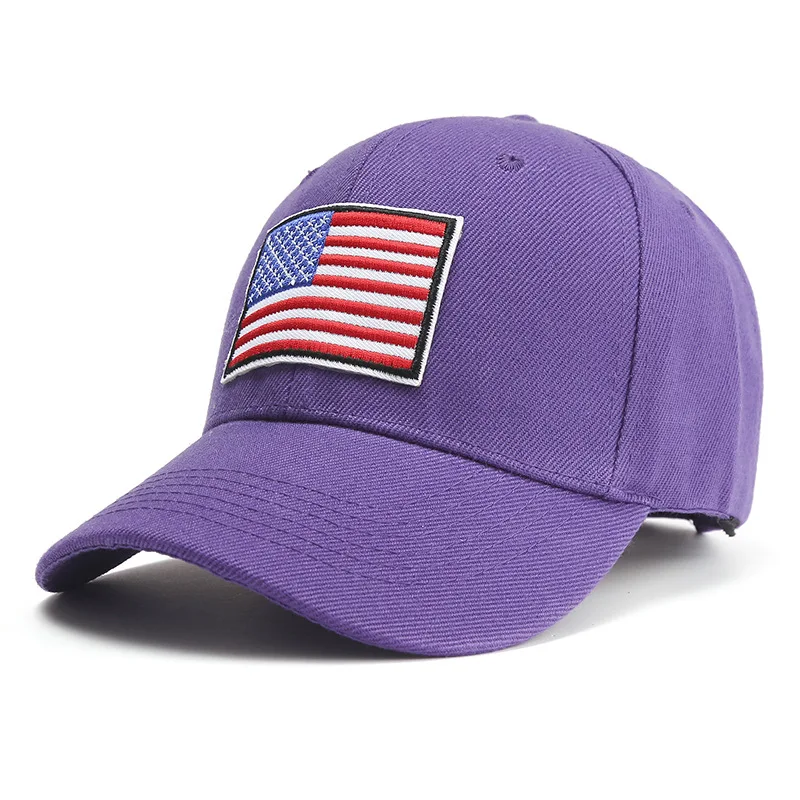 Wholesale Cheap USA Flag Cap Washed Cotton Quality USA Flag Patch Baseball Cap Election Vintage Baseball Cap
