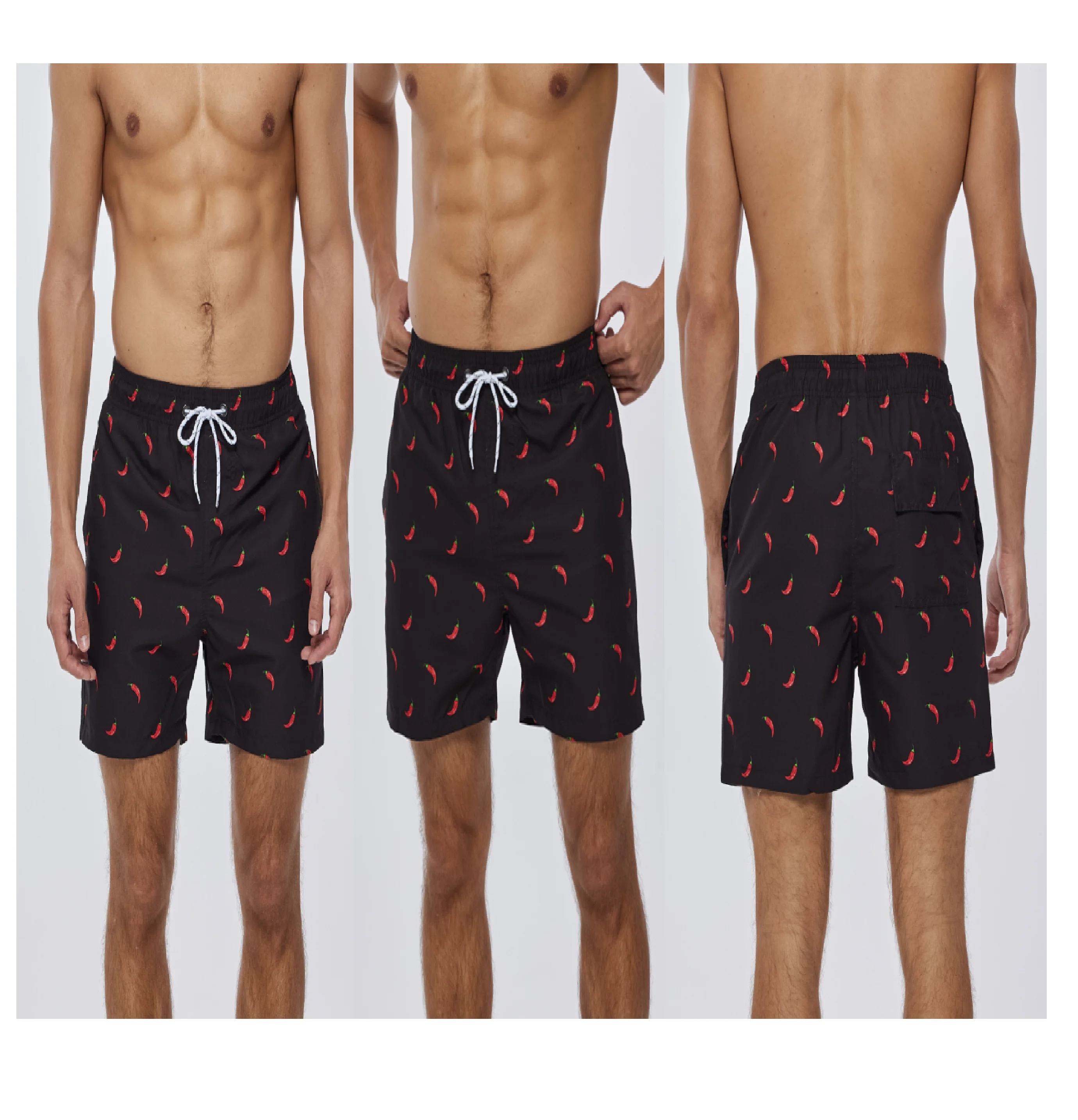 High quality polyester wholesale fashion casual designer custom printed swim trunks men shorts beach