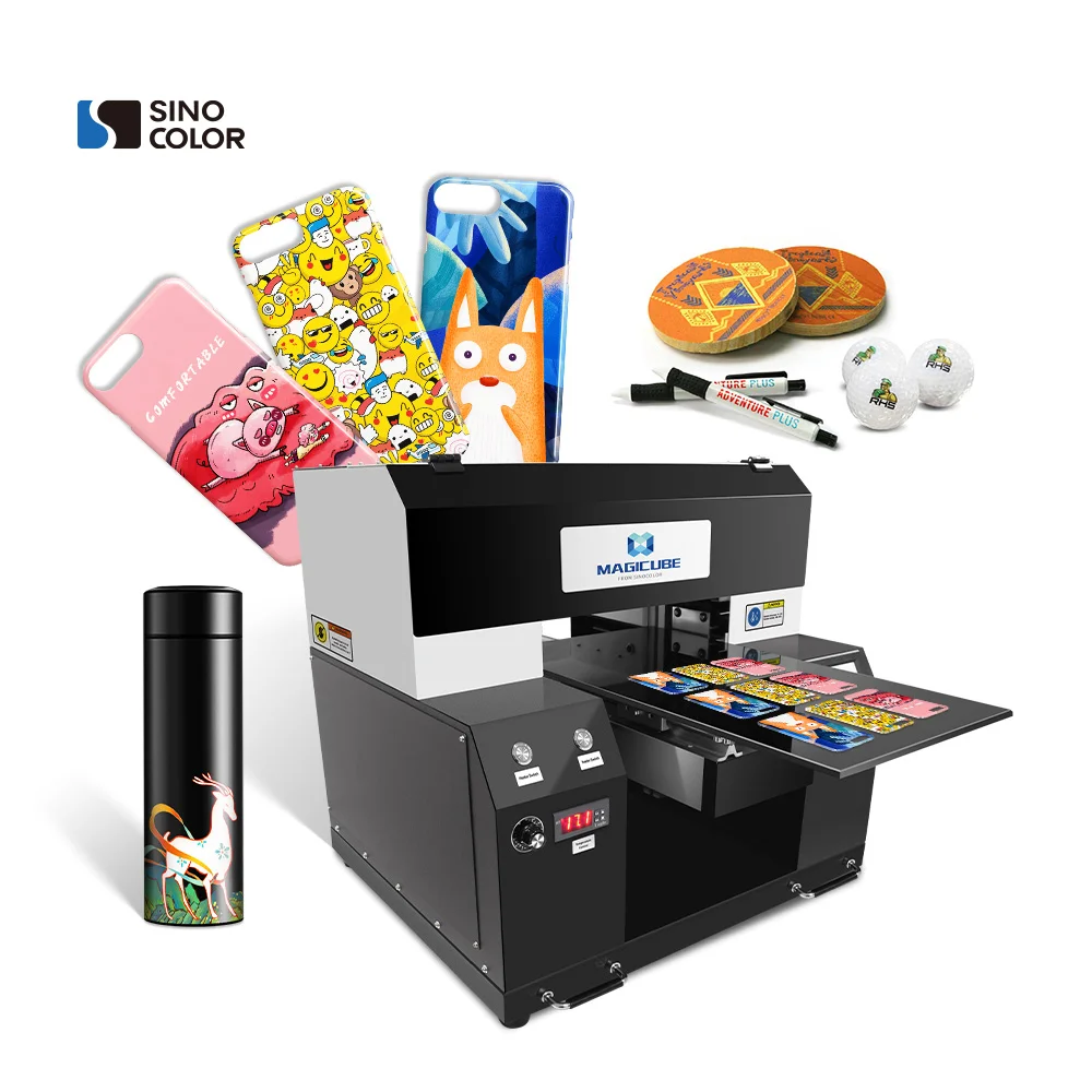 Multicolor automatic a2 a3 3 d Varnish ink uv inkjet printer for commercial label cup mug paper gifting printing machine