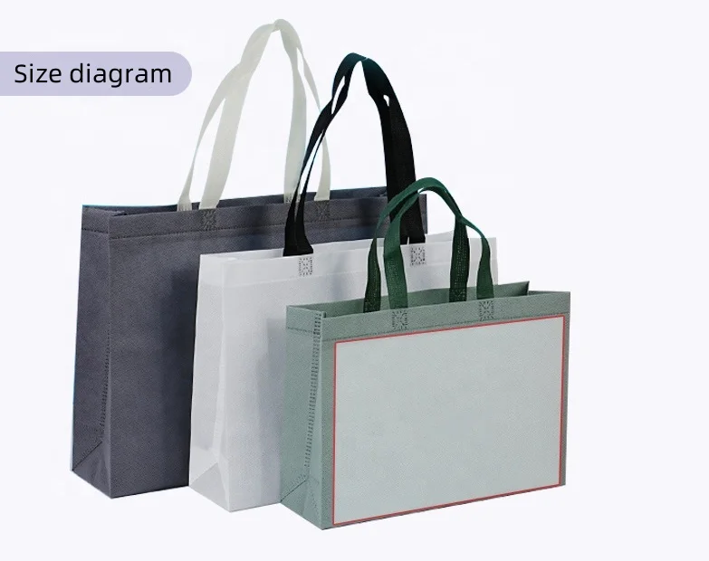 White custom logo with logo printing paper non-woven luxury shopping bag