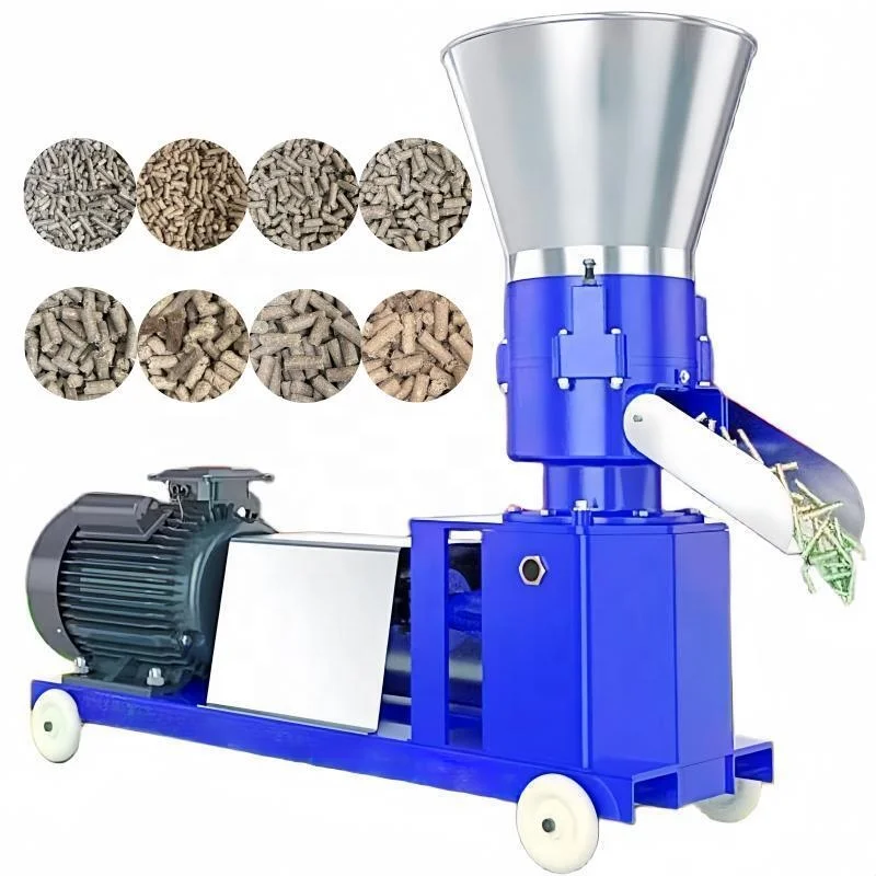 Sheep/cow Feed Pellet Production Line,flat Die / Rollers,animal Feed Pellet Machine Manufacturer 1/ton/h 300model 4 Provided 450