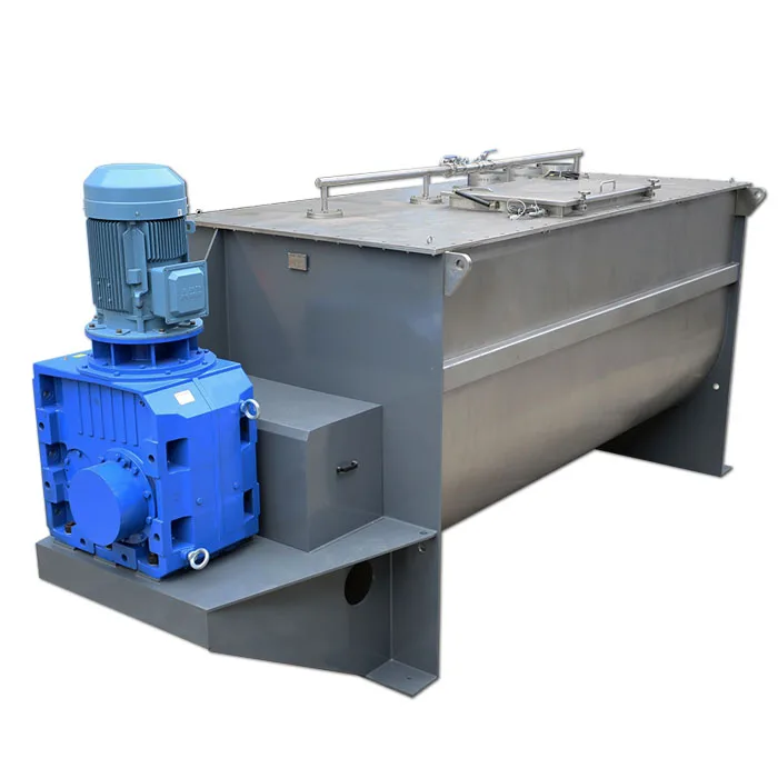 Low Noise Commercial Putties Chemical Powder Horizontal Ribbon Mixer