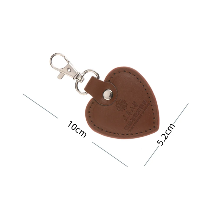 size custom real pebbled saffiano leather keychain gift key ring holder heart keyring