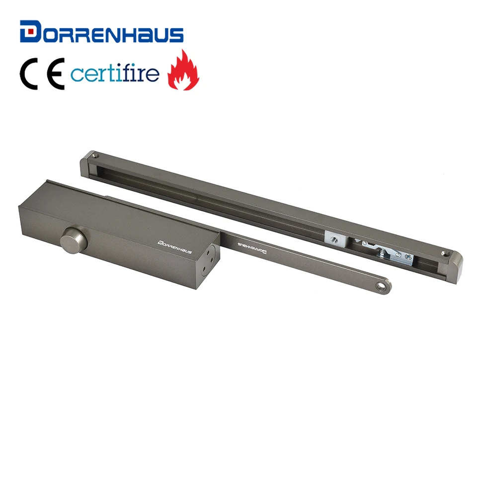 DORRENHAUS D2000H Medium Duty Bronze CE Certified Aluminum Automatic Sliding Track Arm Hydraulic Door Closer For 100KG Door