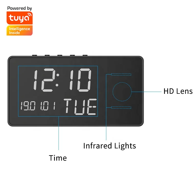 Tuya1080P Смарт CCTV с камерой ИК-камкордер батарея домашней безопасности IP Скрытая шпионская камера Wi-Fi детектор движения ночным