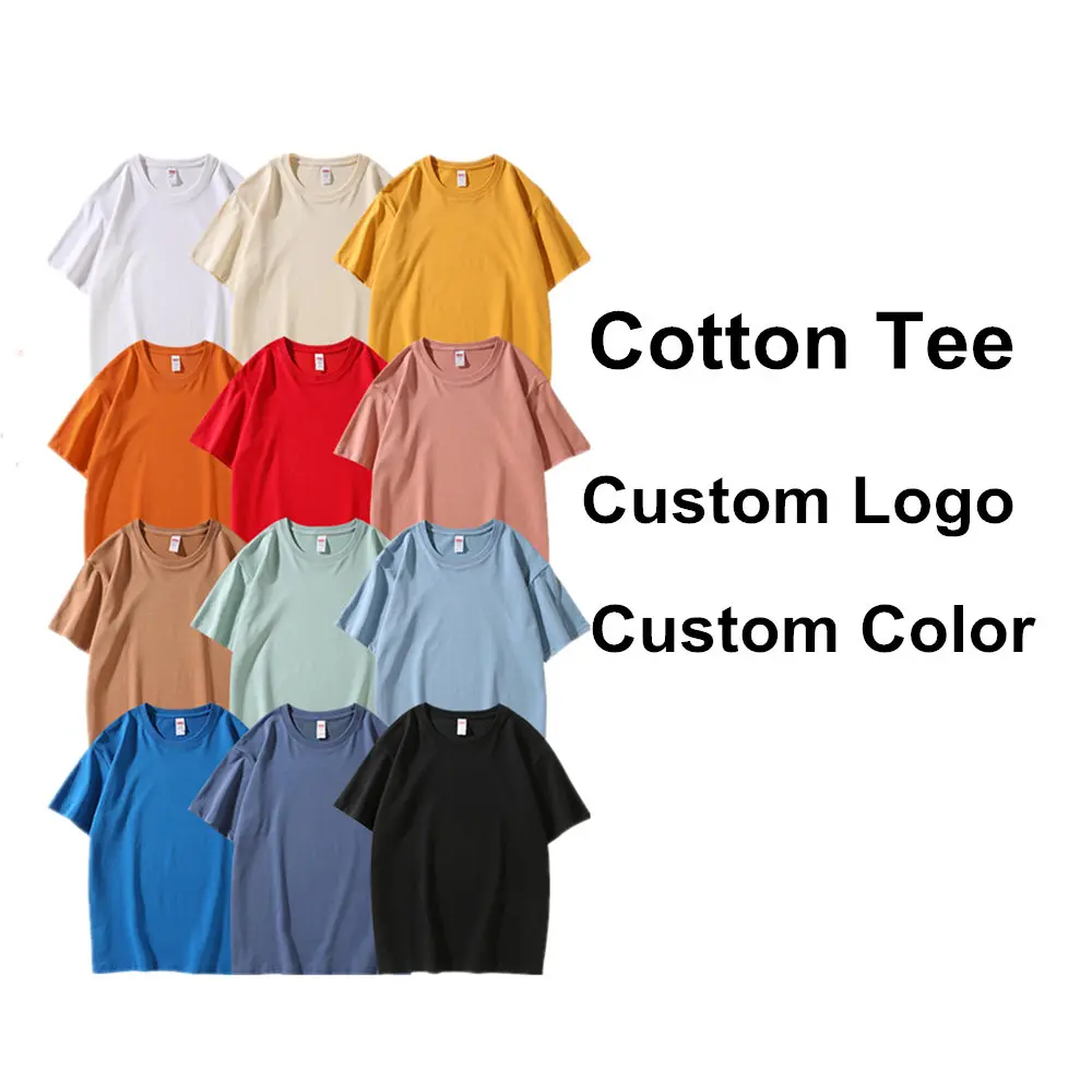 2022 New Custom Logo Women and Mens Loose Fit Heavyweight Short Sleeve Pocket T-shirt Crewneck Soft Graphic T-shirt Collection