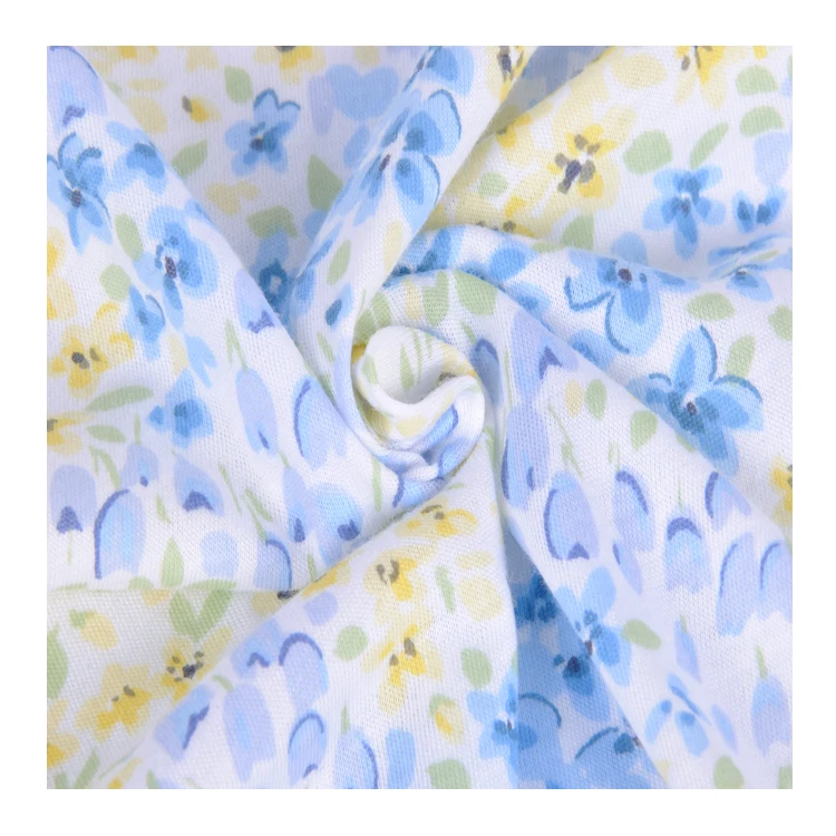 40s Modal Cotton Fabric 60% Cotton 40% Modal printed Jersey Fabric