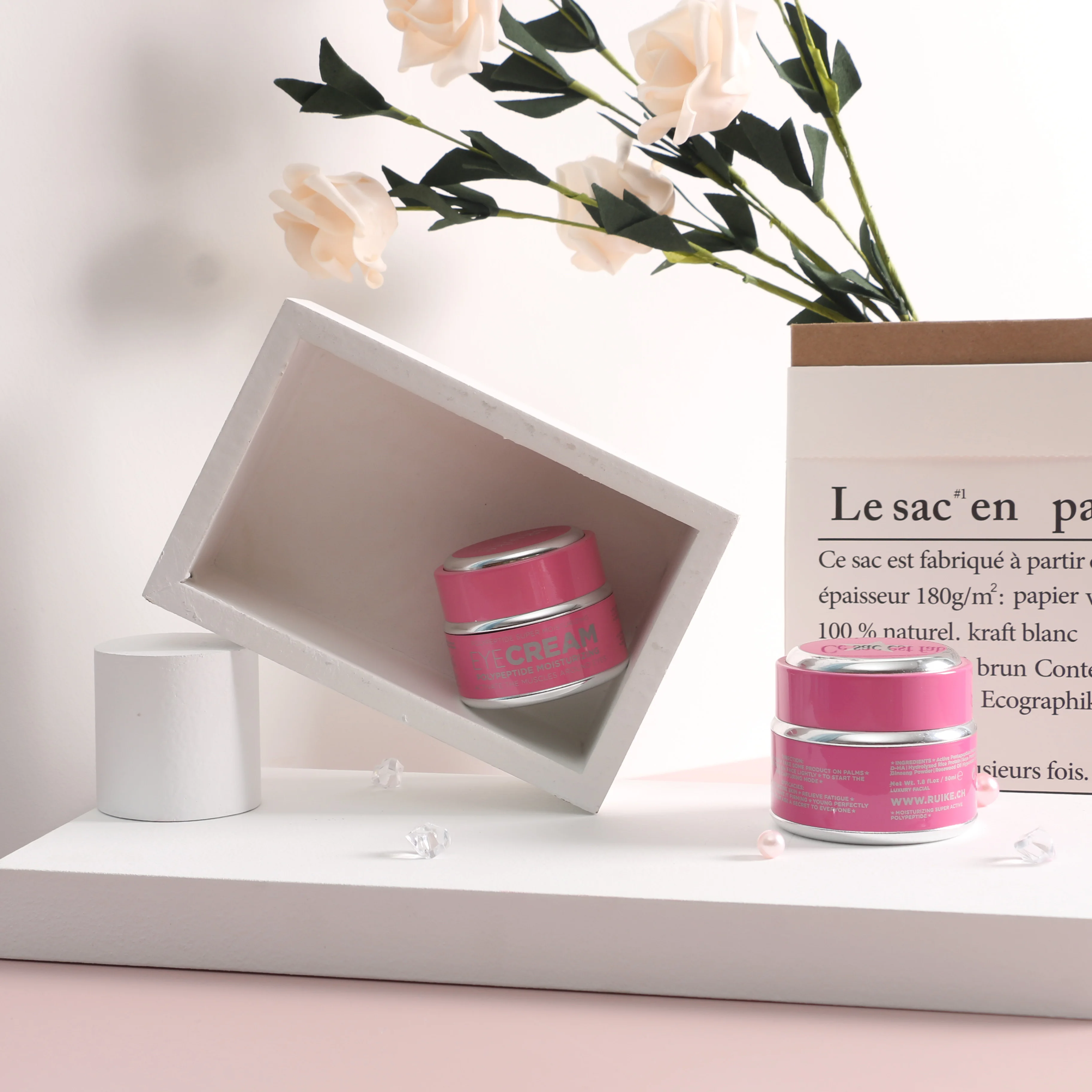 50g Custom Design Empty Cosmetic Aluminum Glass Hair Cream Containers Jar Supplier