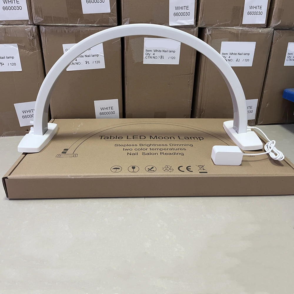 Новейшая настольная Светодиодная лампа в форме Луны 40 Вт 2700-5600K 30 дюймов для ногтей маникюрного салона