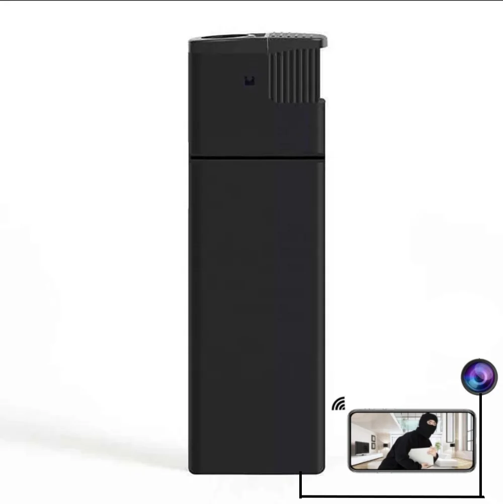 New Black Lighter Spy Mini Camera with HD 1080P Recording and  Wifi Night Vision IP Camcorder Portable Spy Camera