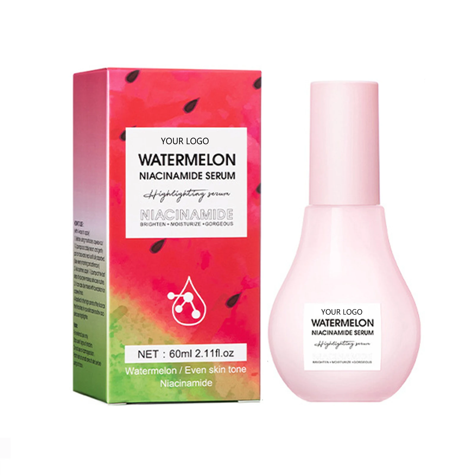 Organic whitening skin care serum Stretch Marks Removal Niacinamide Dark Spot Anti Aging Hydrating lightening watermelon Serum