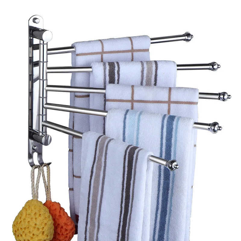 
Manufacturers304stainless steel towel bar Bathroom pendant movable Rod rotary towel Rod hardware bathroom 