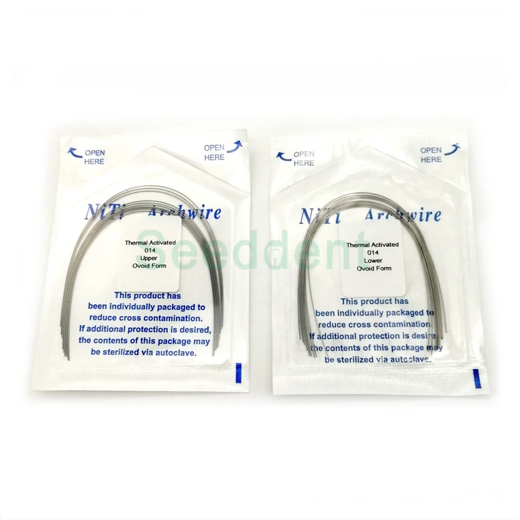 Dental Orthodontic NITI Thermal Activated Niti Round Rectangular Wires Arch wire