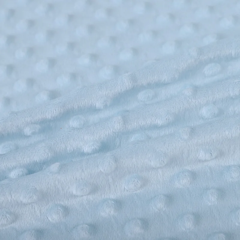 Amazon hot sale solid color 100% polyester soft dot minky fabric for baby blanket