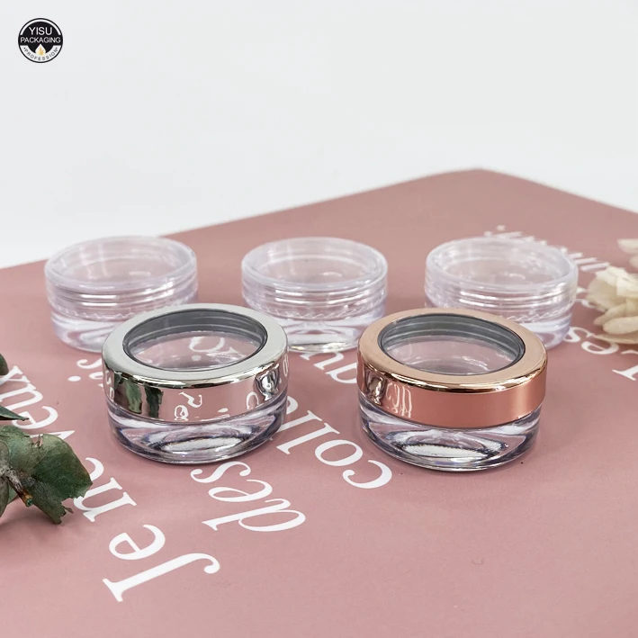 5g PS Type 5 gram plastic pot jars clear round wide-mouth jars